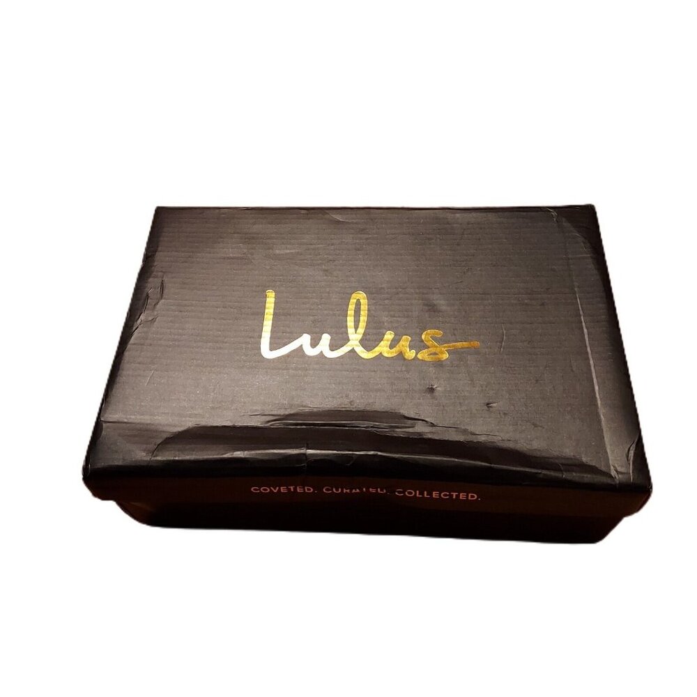 Lulus Black Sued 4" High Heels Shoes Size 7 Chunky Heel Ankle Strap - Picture 6 of 11